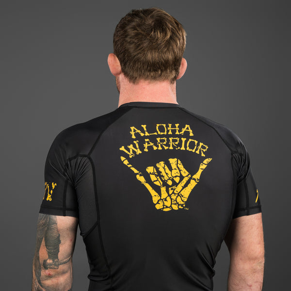 C4 Rash Guard - Gold BJJ