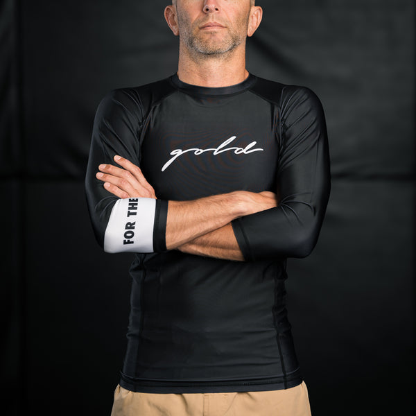 Speedwagon Foundation Rash Guard 3/4 Sleeve Foundation Jiu Jitsu Rash Guard | Gold BJJ