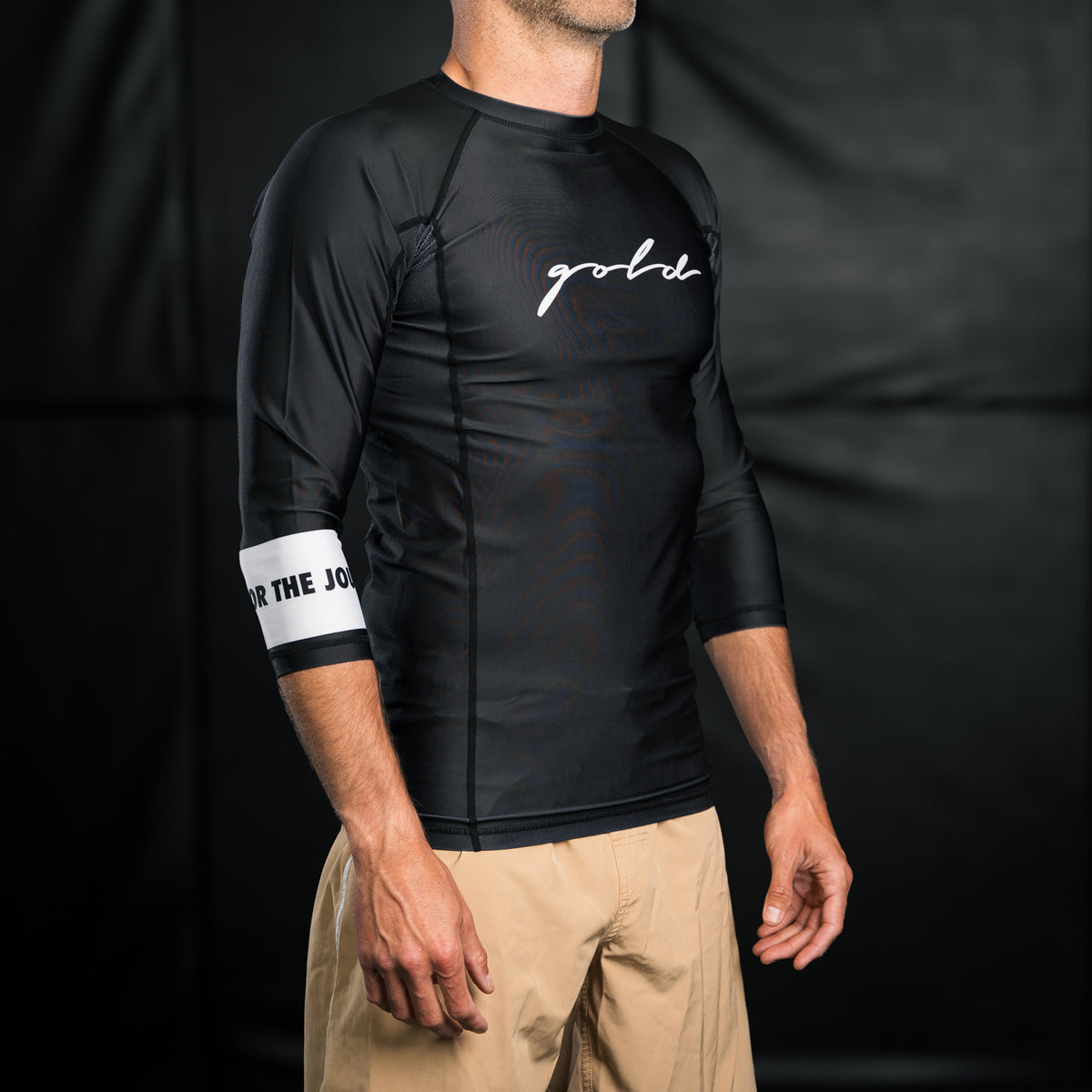 Speedwagon Foundation Rash Guard 3/4 Sleeve Foundation Jiu Jitsu Rash Guard | Gold BJJ