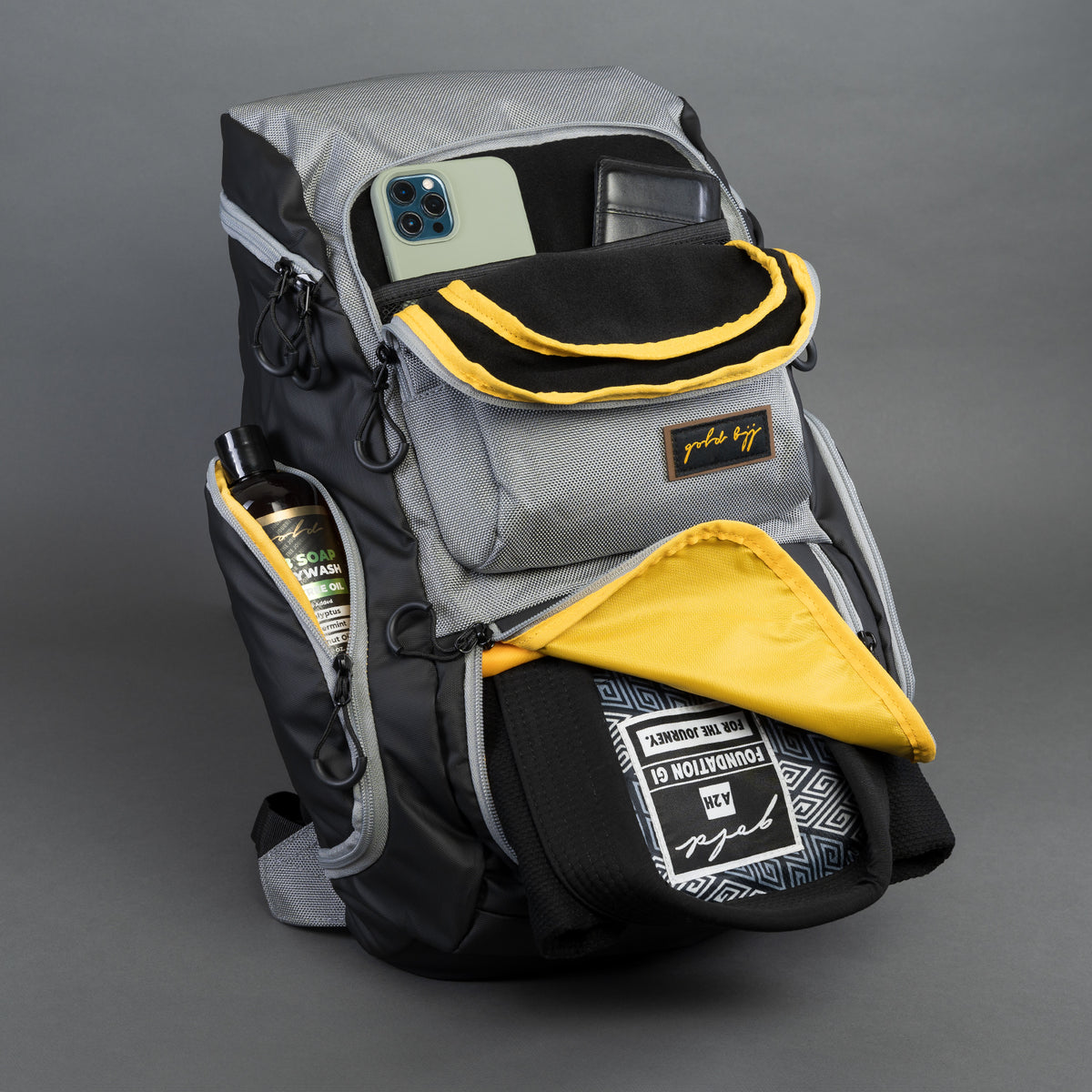 bjj gear bag Gatame Jiu Jitsu Backpack - Dirty Gi Pocket & Belt Pouch