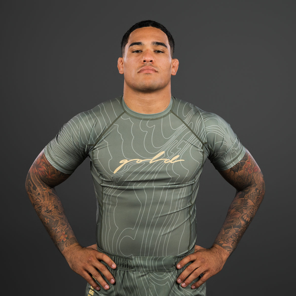 Gold Rash Guard Designs Topo Rash Guard - Gold BJJ