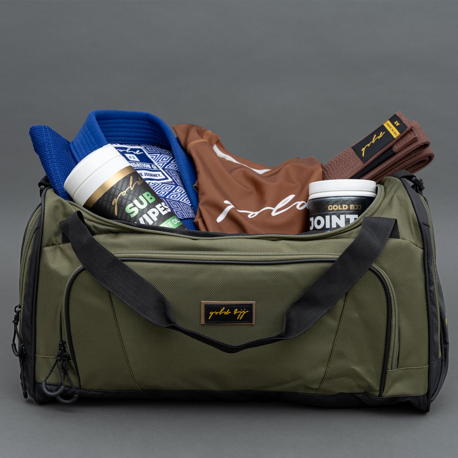 Randori Jiu Jitsu Duffel Bag (Holds 2 Gis & More!) | Gold BJJ