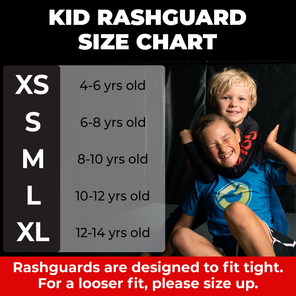 Kids' Contender Jiu Jitsu Rash Guard | Gold BJJ