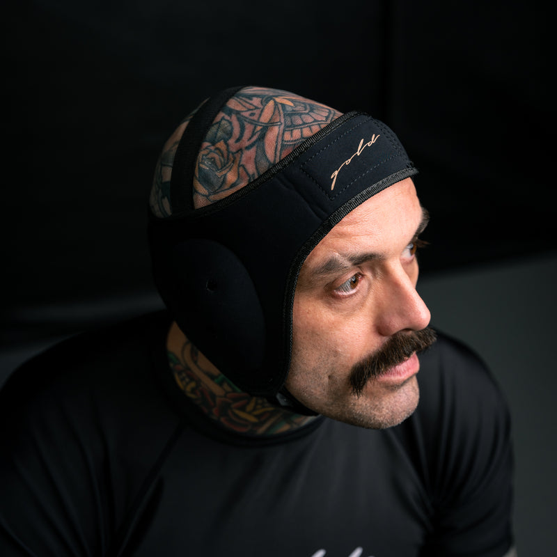 Jiu Jitsu Headgear Cauliflower Ear Guard Gold BJJ