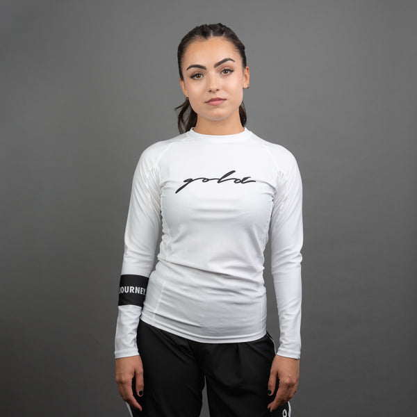 Speedwagon Foundation Rash Guard Women's Foundation Jiu Jitsu Rash Guard | Gold BJJ